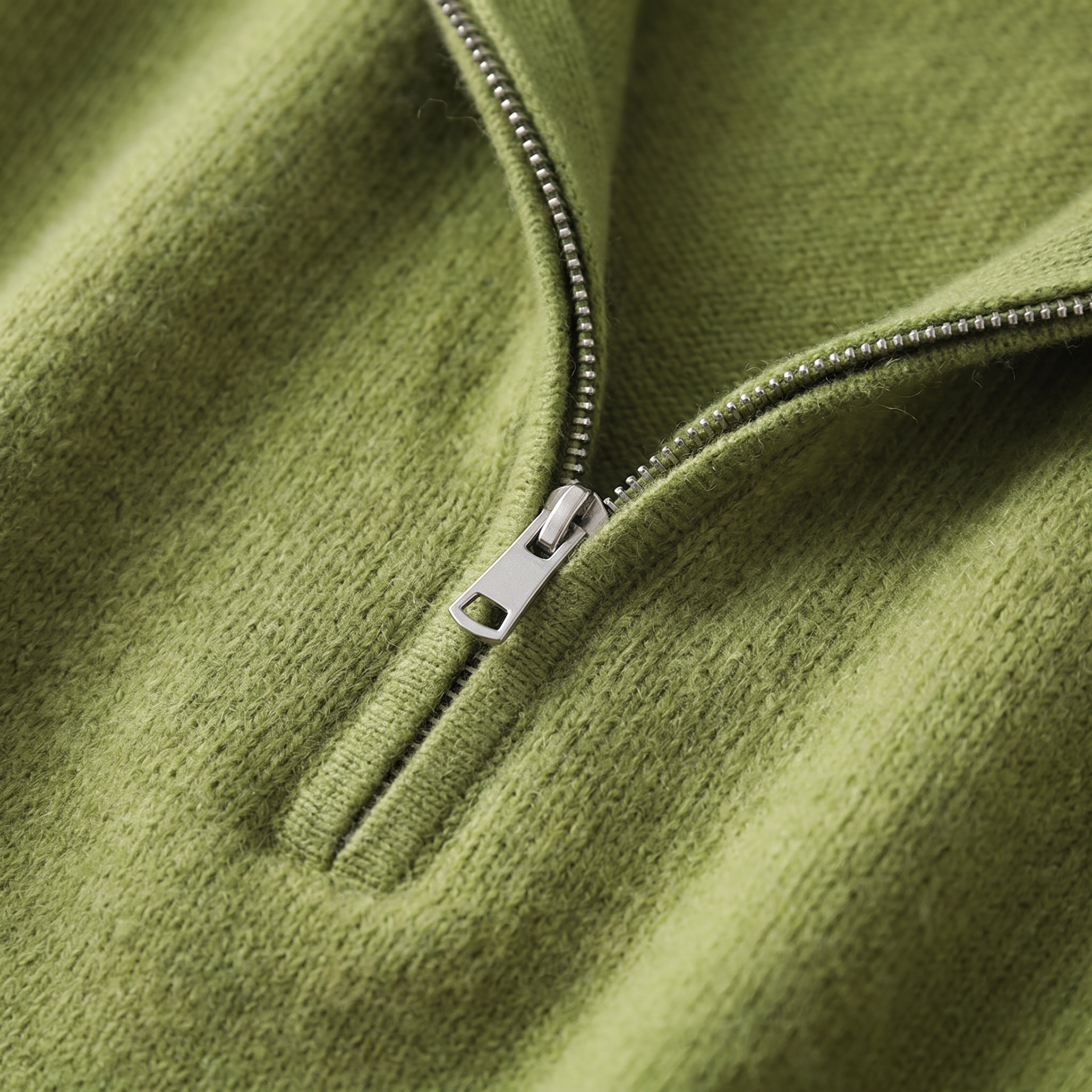 Margaux lounge set half-zip collar and knit texture close-up