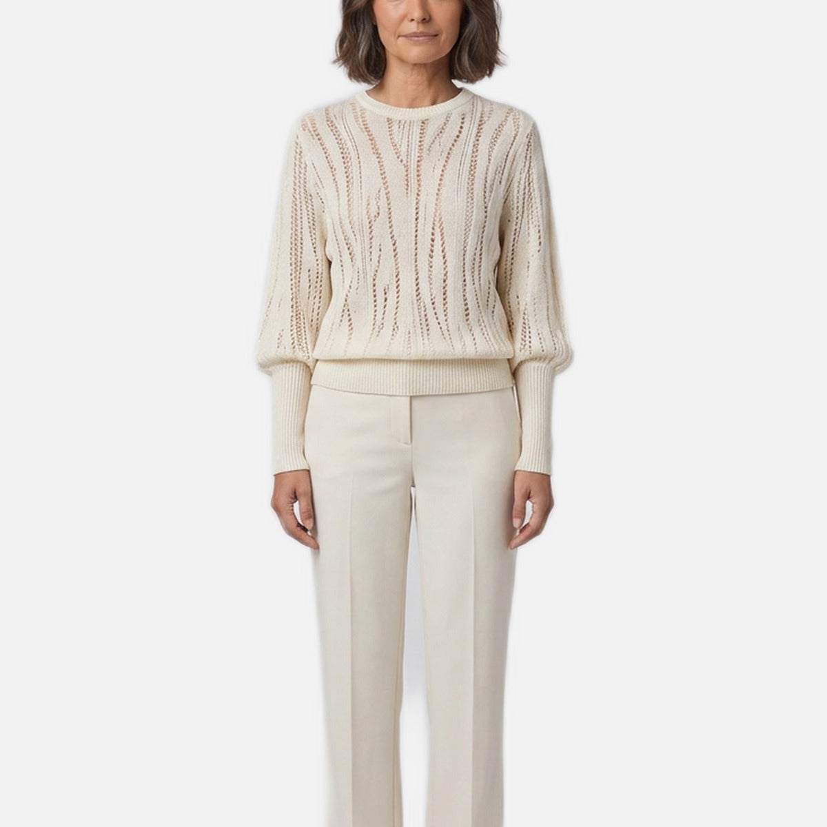 Women's Sweater – Ribbed Knit, Dolman Sleeve