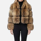 Women's Faux Fur Trim Coat – Mid-Length, Tailored Fit