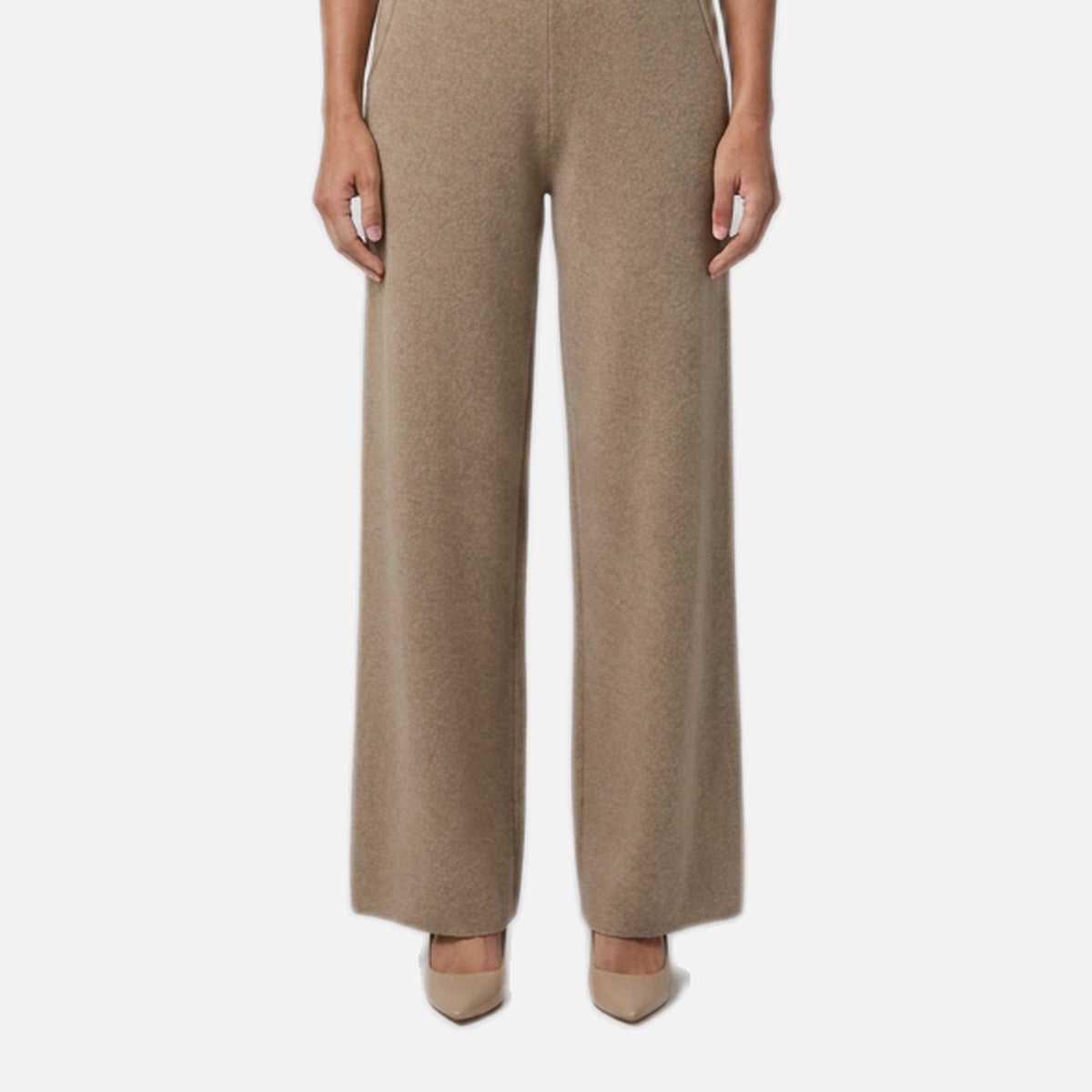 Women's High-Waisted Trousers – Soft Brushed, Elasticated Waist