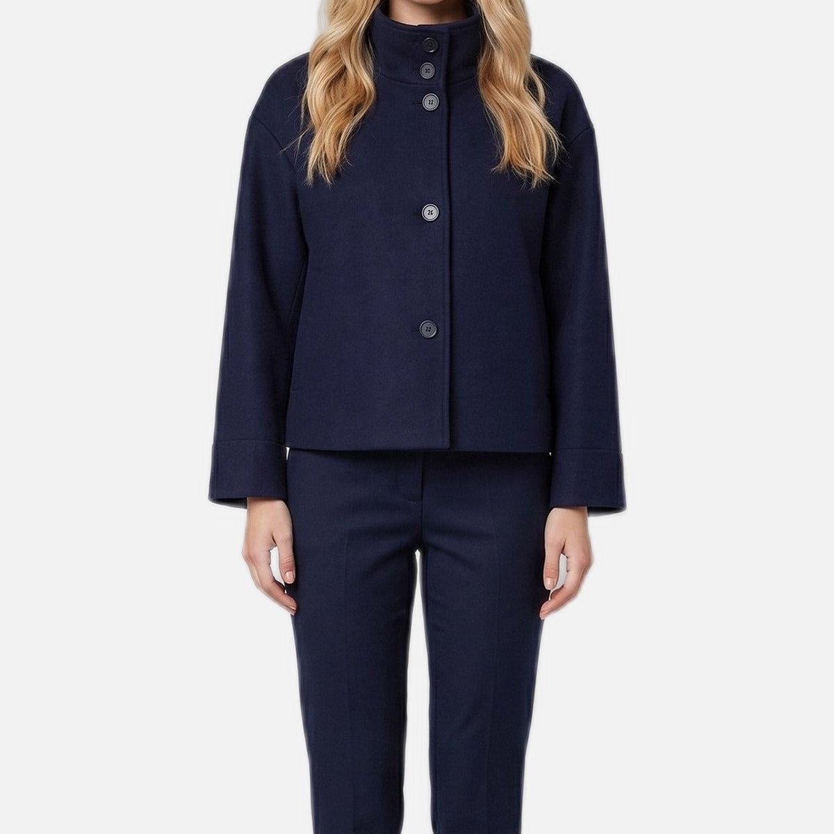 Women's Jacket – Soft Wool-Blend, Boxy Silhouette