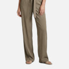 Women's Straight Leg Trousers – Gathered Side Sash