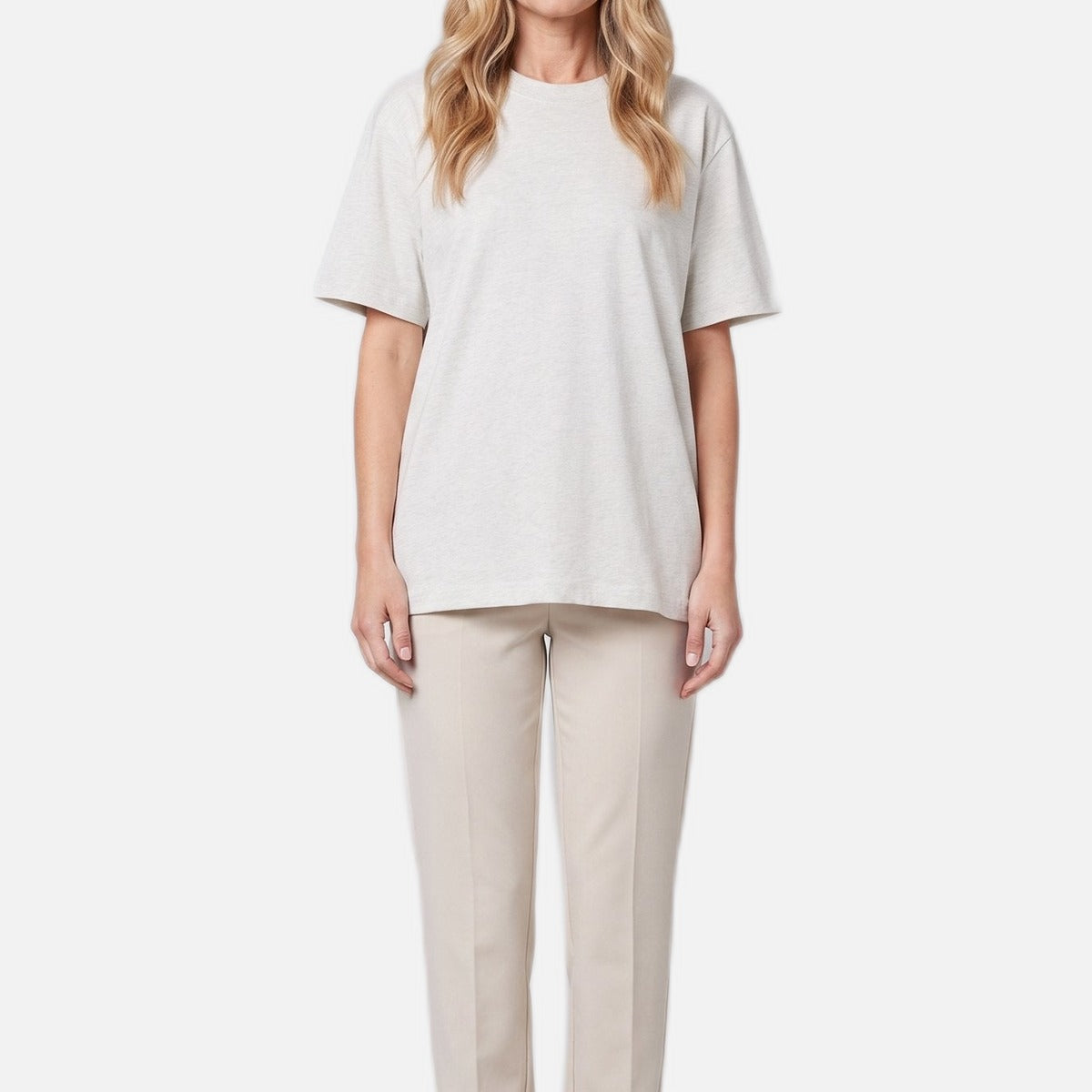 Women's Oversized T-Shirt – Organic Cotton, Embroidered Logo