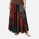 Women's Maxi Skirt – Lightweight Rayon, Boho Patchwork Design