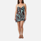 Women's Bodycon Dress – Zebra Print, Halter V-Neck, Mini Length