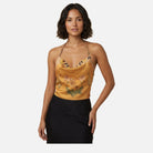 Women's Going Out Top – Soft Fabric, Halter Neck Design