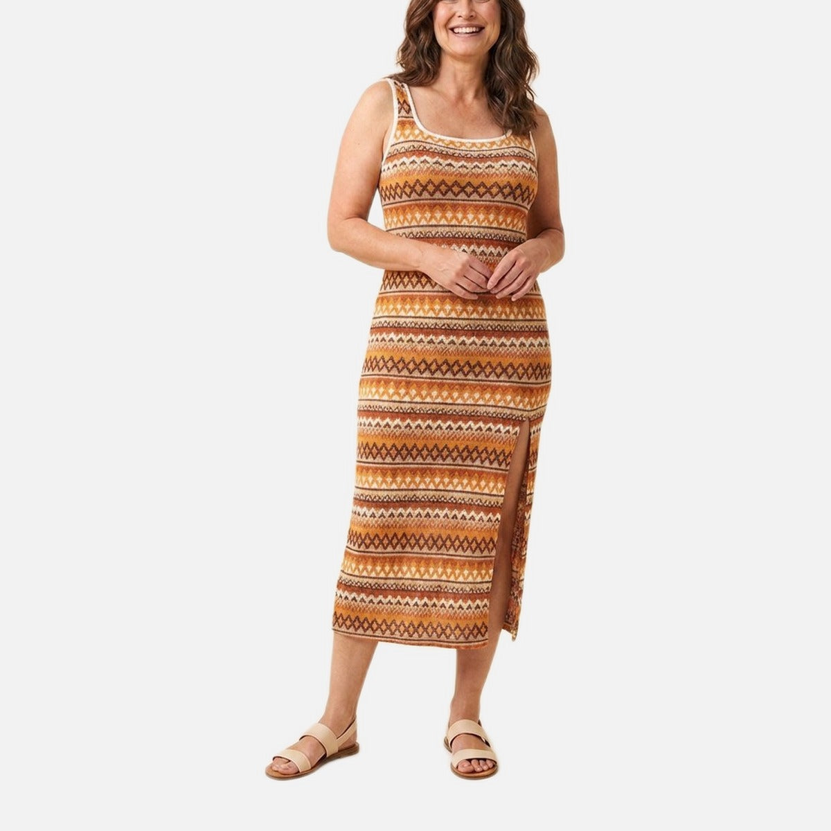 Women's Maxi Dress – Strapless, Slim Fit, High Side Slit