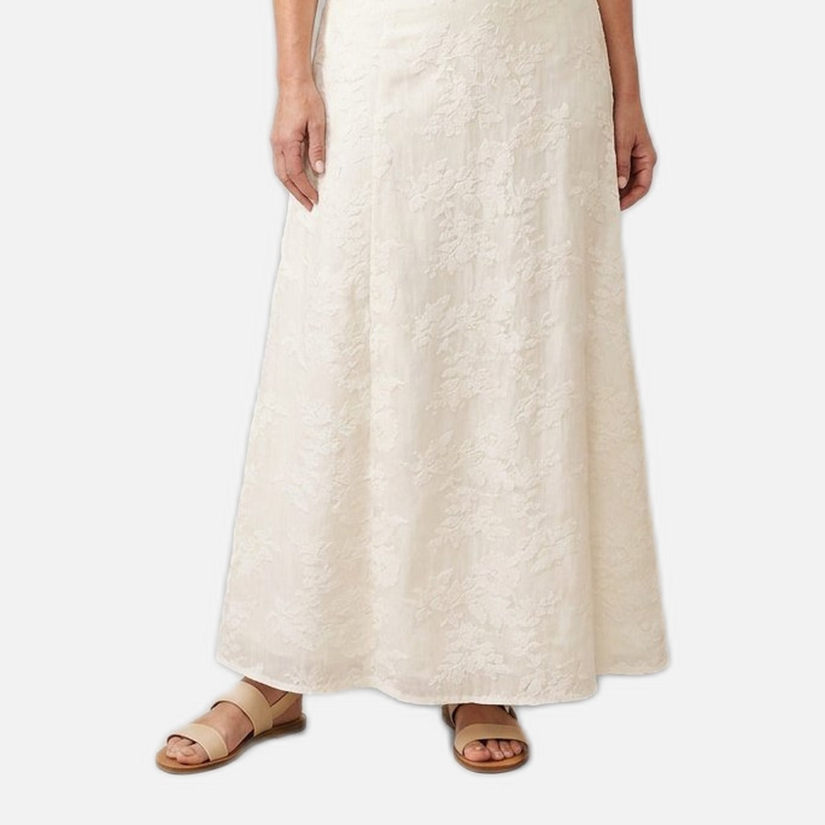 Women's Maxi Skirt – Cotton, Floral Design, Fully Lined