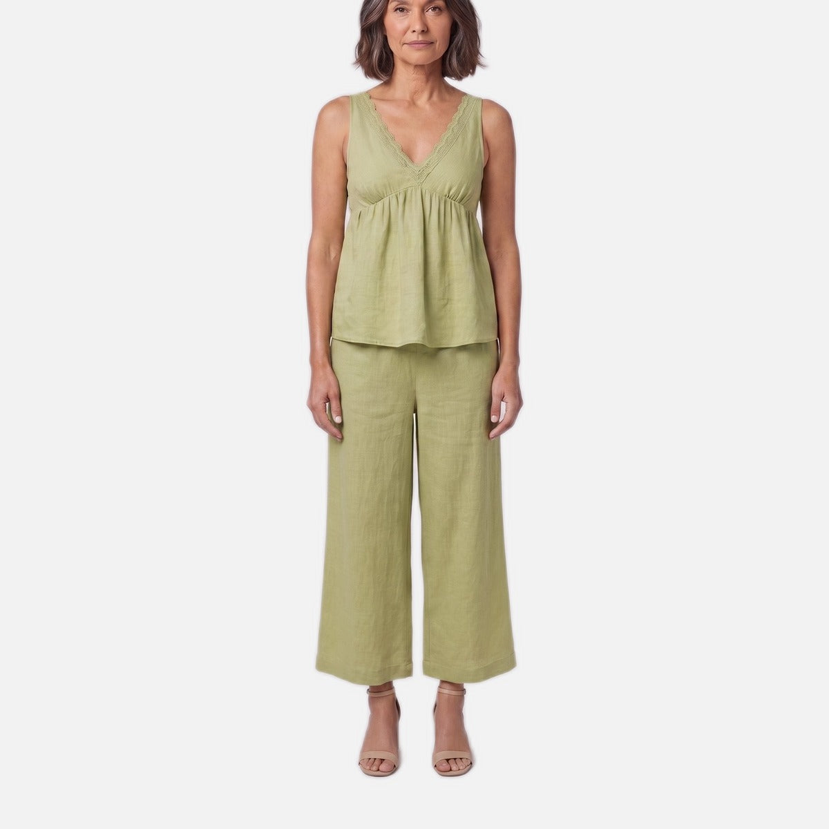 Women's Loungewear Set – Lace-Trimmed, Relaxed Fit