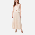Women's Co-ord Set – Cropped Top and Pleated Maxi Skirt