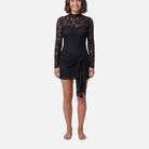 Women's Lace Mini Dress – Sheath Silhouette, Stretch Fabric