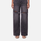 Women's Baggy Jeans – Distressed, Wide Leg, High Rise