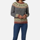 Women's Fair Isle Sweater – Wool Blend, Patterned Yoke