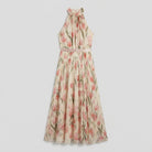 Aurelle floral midi dress flat lay detail