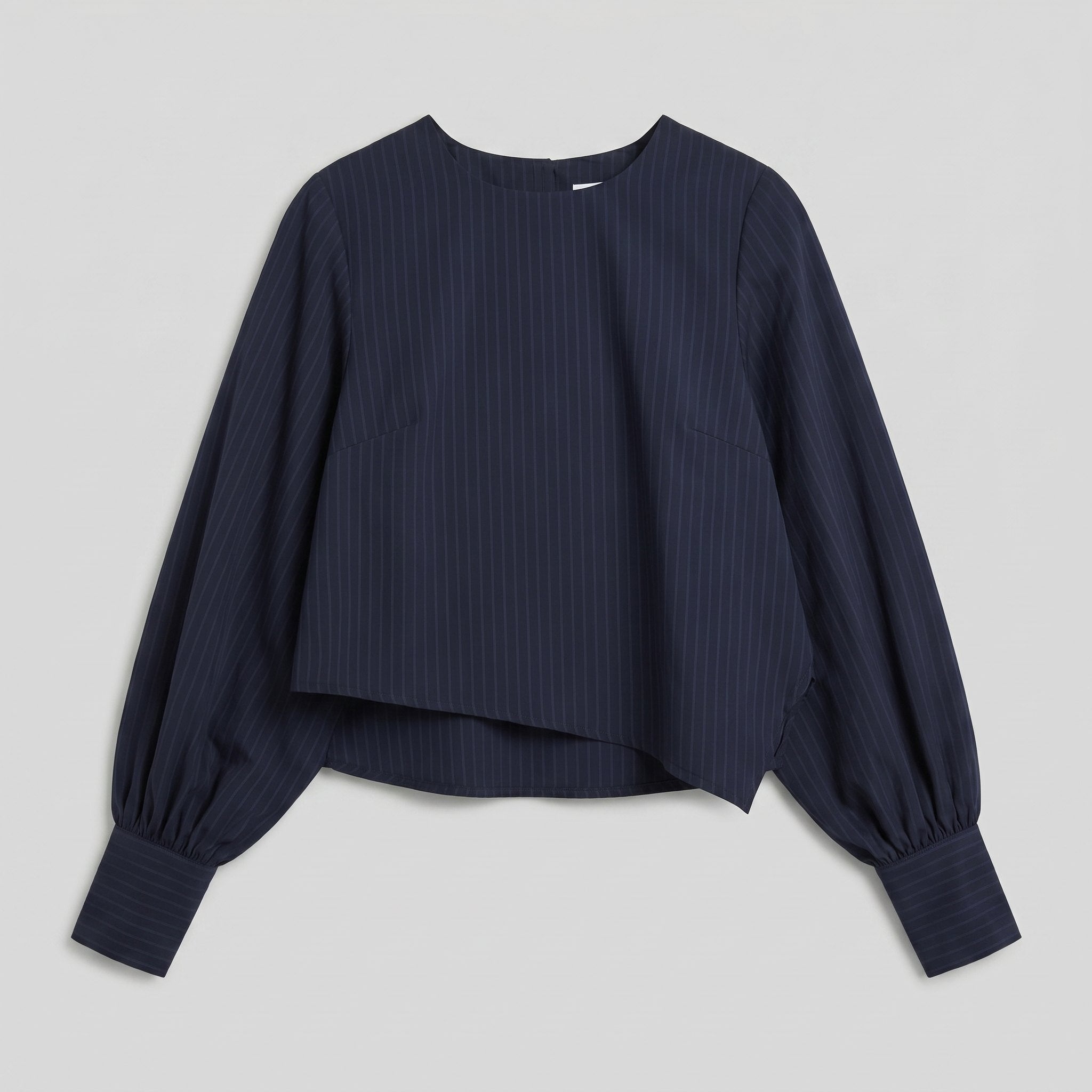 Pamela Boutique navy batwing ribbed crop top, product detail