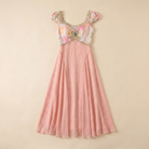Blaze Cloud Dress pink chiffon dress product flat-lay — flat-lay