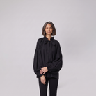 Brielle Womens Blouse — Black front