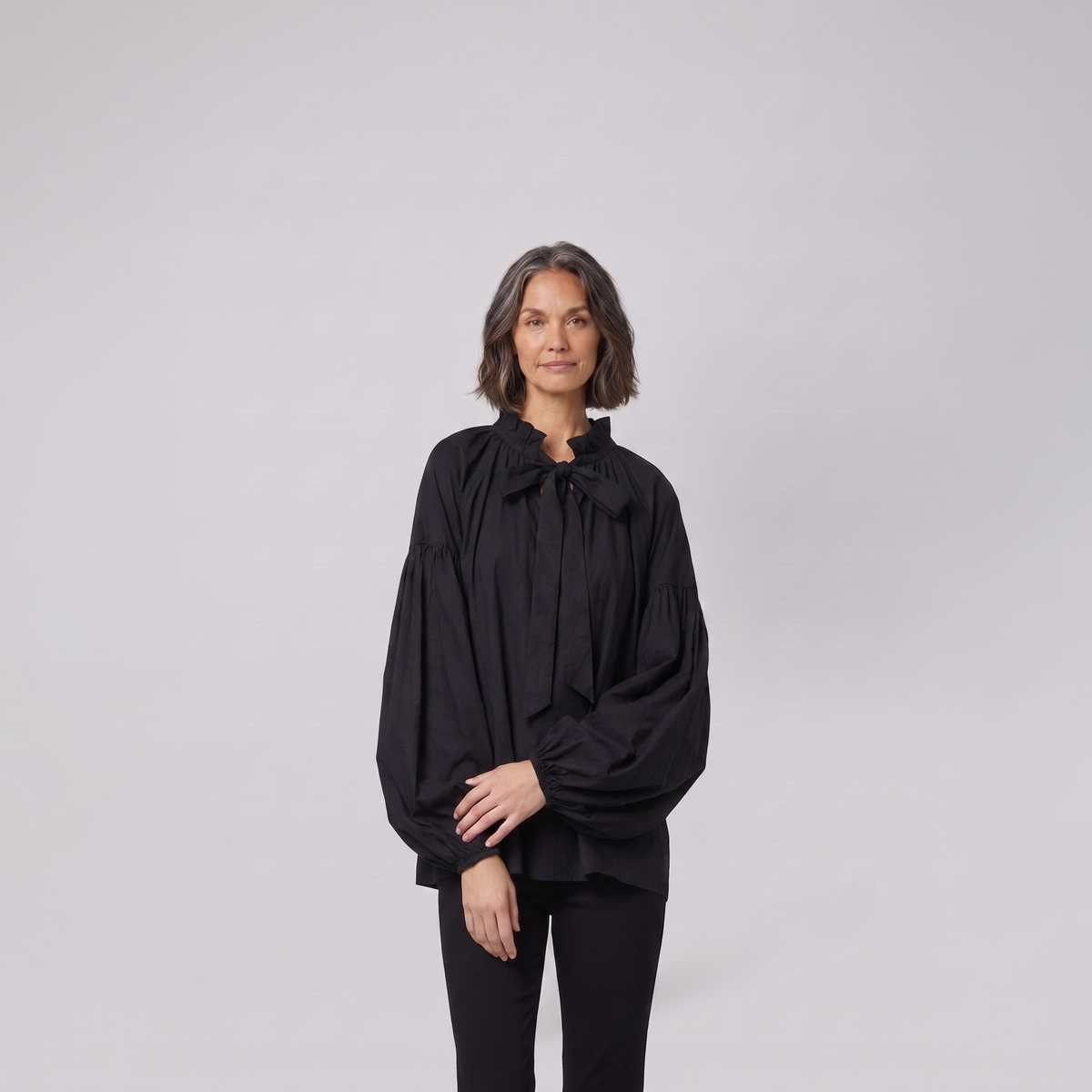 Brielle Womens Blouse — Black front