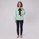 Brielle Womens Blouse — Lime front