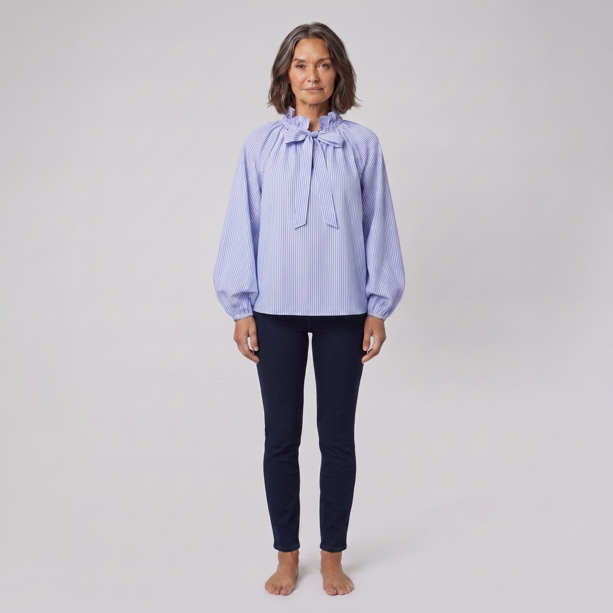Brielle Womens Blouse — Sky front