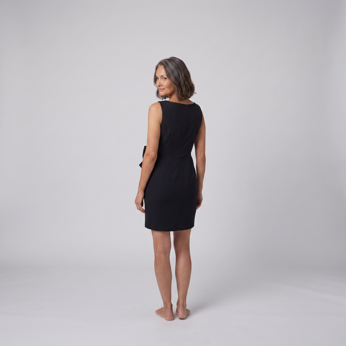 Celia black dress — back