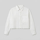 White linen shirt product detail - Cleo Women's Shirt