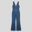 Dara Denim Jumpsuit — flat-lay