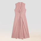 Dara draped twist-front midi dress product flat-lay