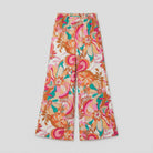 Pamela Boutique pink floral wide-leg flared trousers, product detail