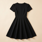 Ivy Midi Dress black crepe product flat-lay — flat-lay