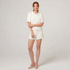 Kira Knit Two Piece Set in white — relaxed-fit breathable knit co-ord top and shorts