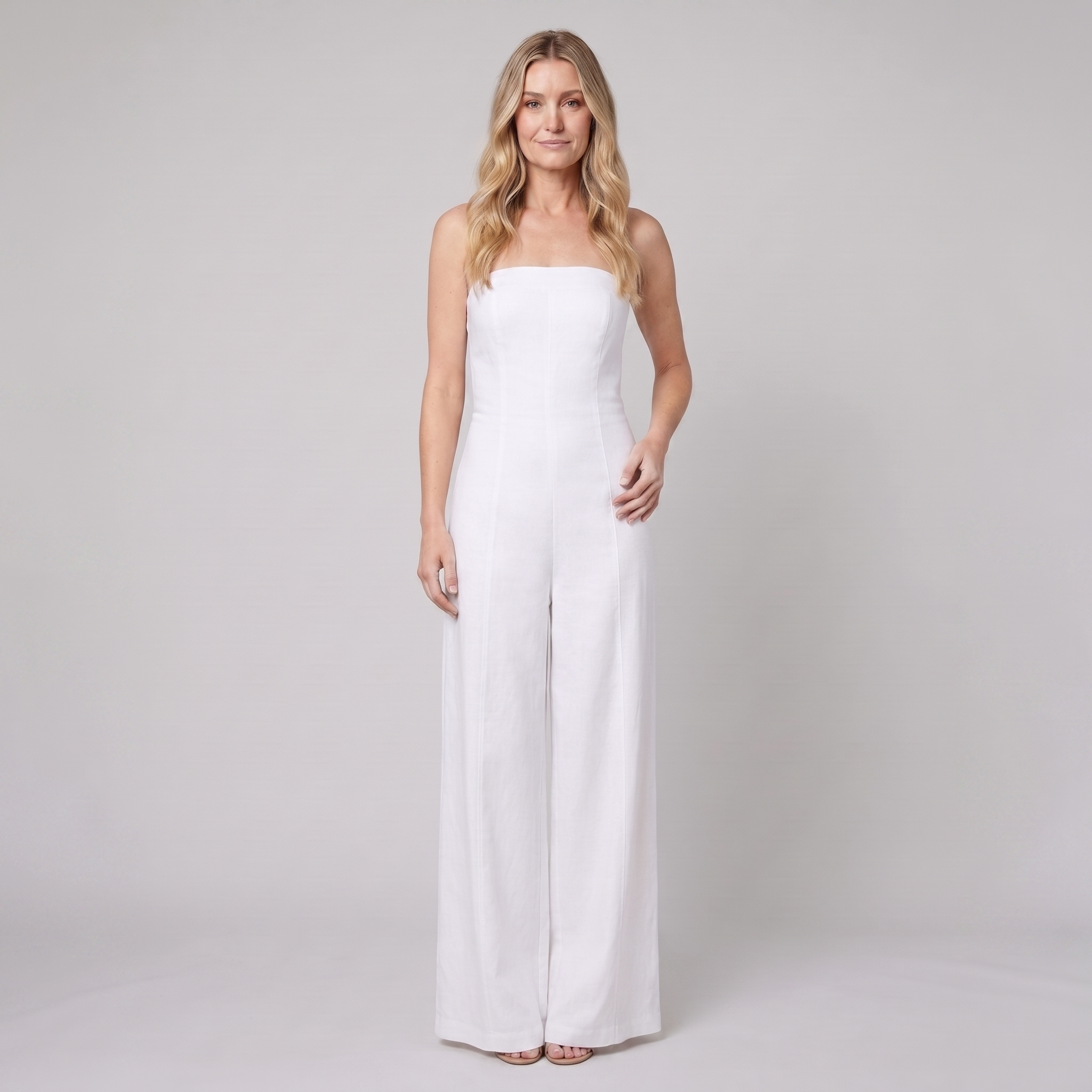 Riviera Jumpsuit — White front