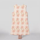 Rosa cream floral sleeveless mini dress flat-lay - pink daisy print