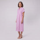 Sierra pink striped seersucker shirt dress