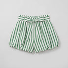 Sierra women's striped balloon shorts flat lay detail