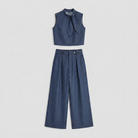 Talia Blouse Pants Set — flat-lay