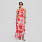Model wearing floral midi dress full length - Taya Midi Dress