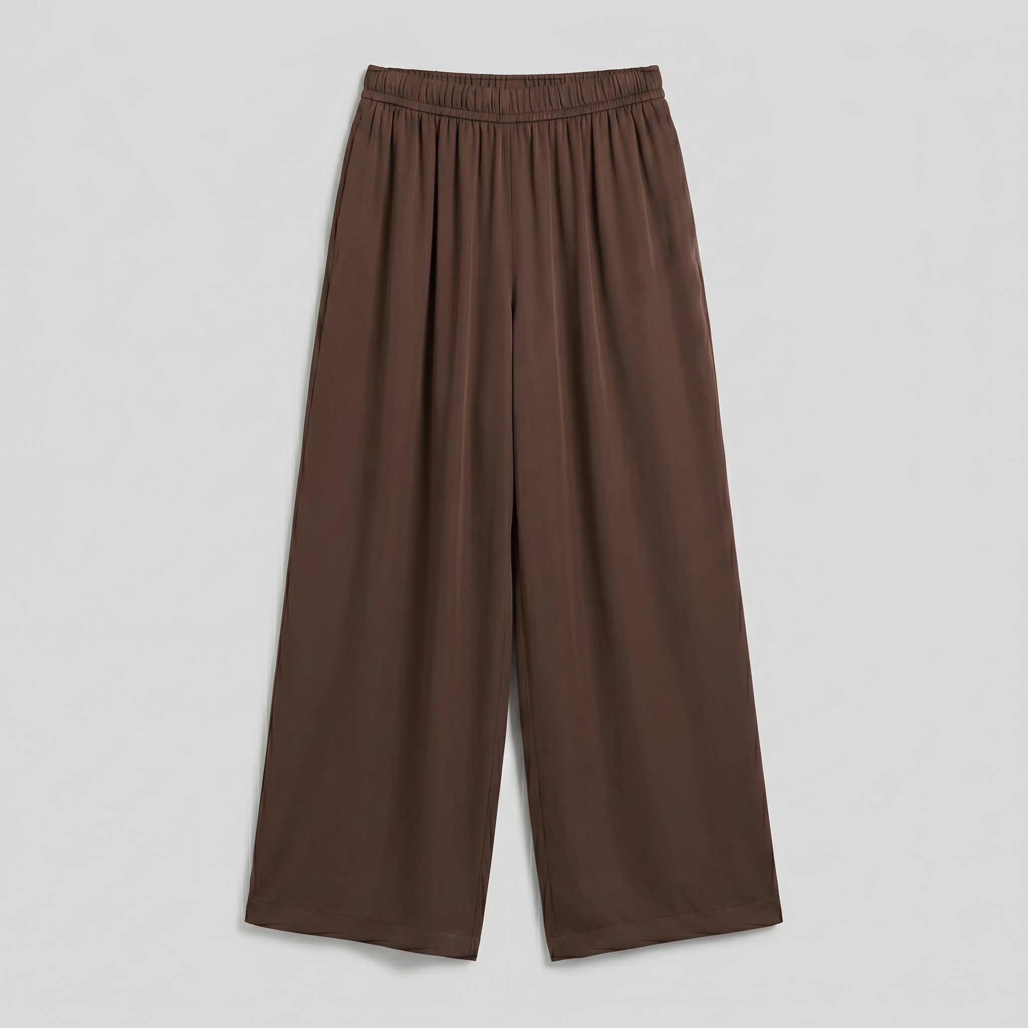 Pamela Boutique brown high-waist wide-leg trousers, product detail