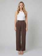 Wide-leg work trousers with a high waist, view 7