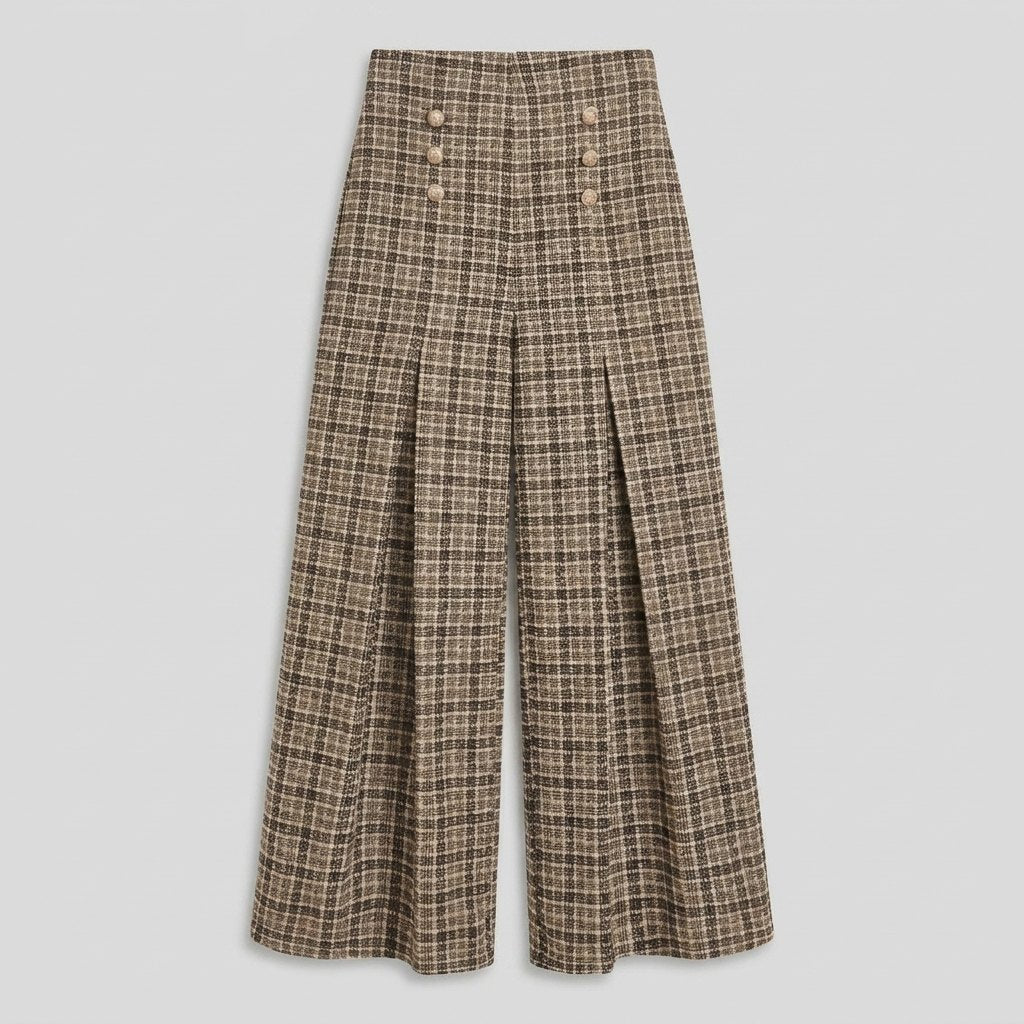 Checked trousers in a polyester blend, view 5
