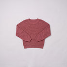 Amalie ribbed pullover flat lay, full garment on light grey