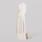 Two-piece skirt set with an asymmetric one-shoulder top in a chiffon blend, view 5