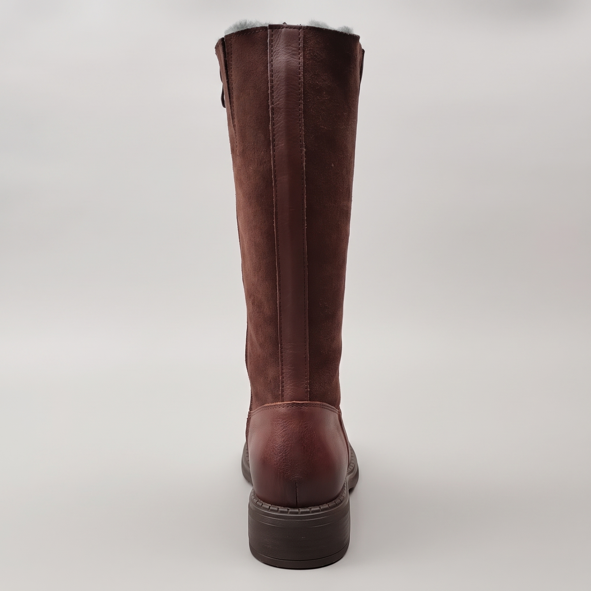 Knee-high riding boots with a wool-blend lining, view 4