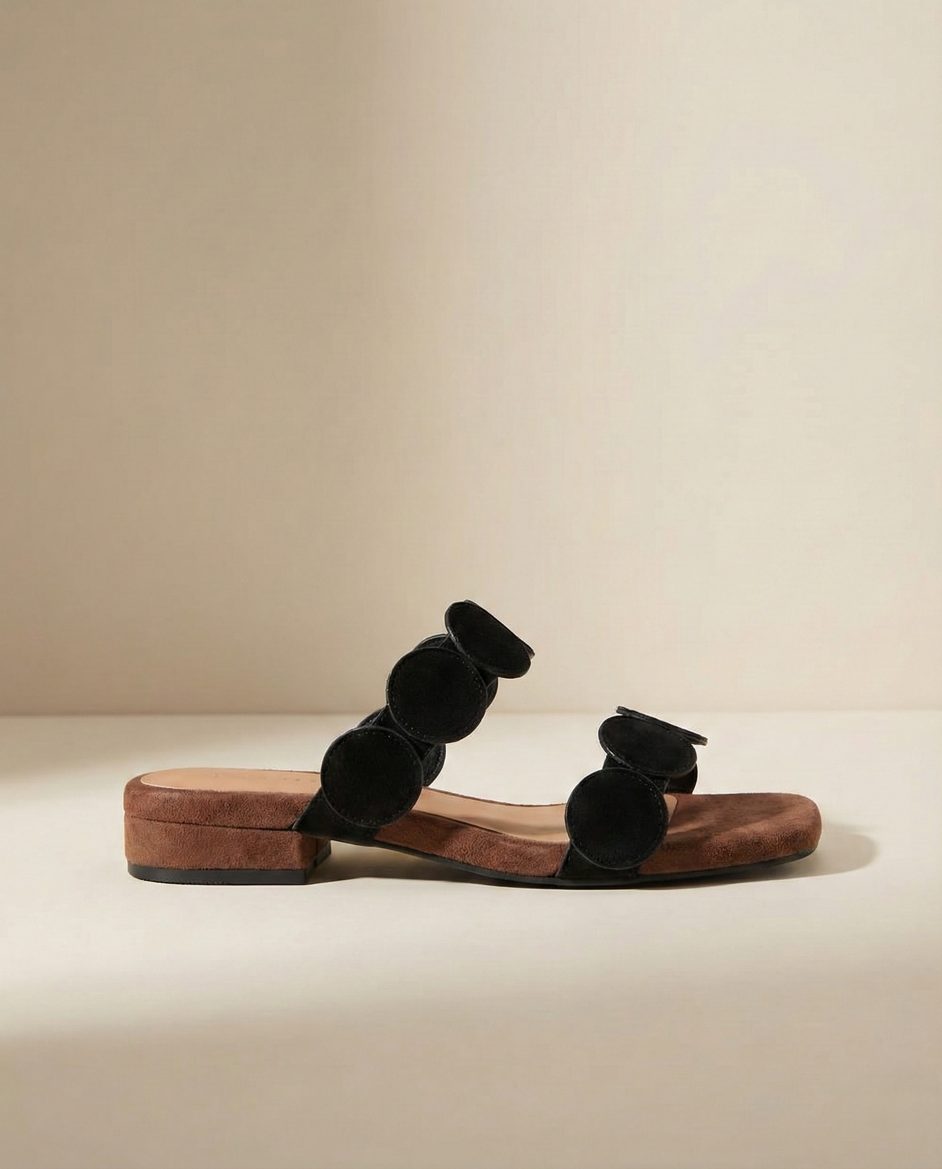 Croc-embossed mule with a suede-touch finish, view 10