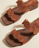 Croc-embossed mule with a suede-touch finish, view 3