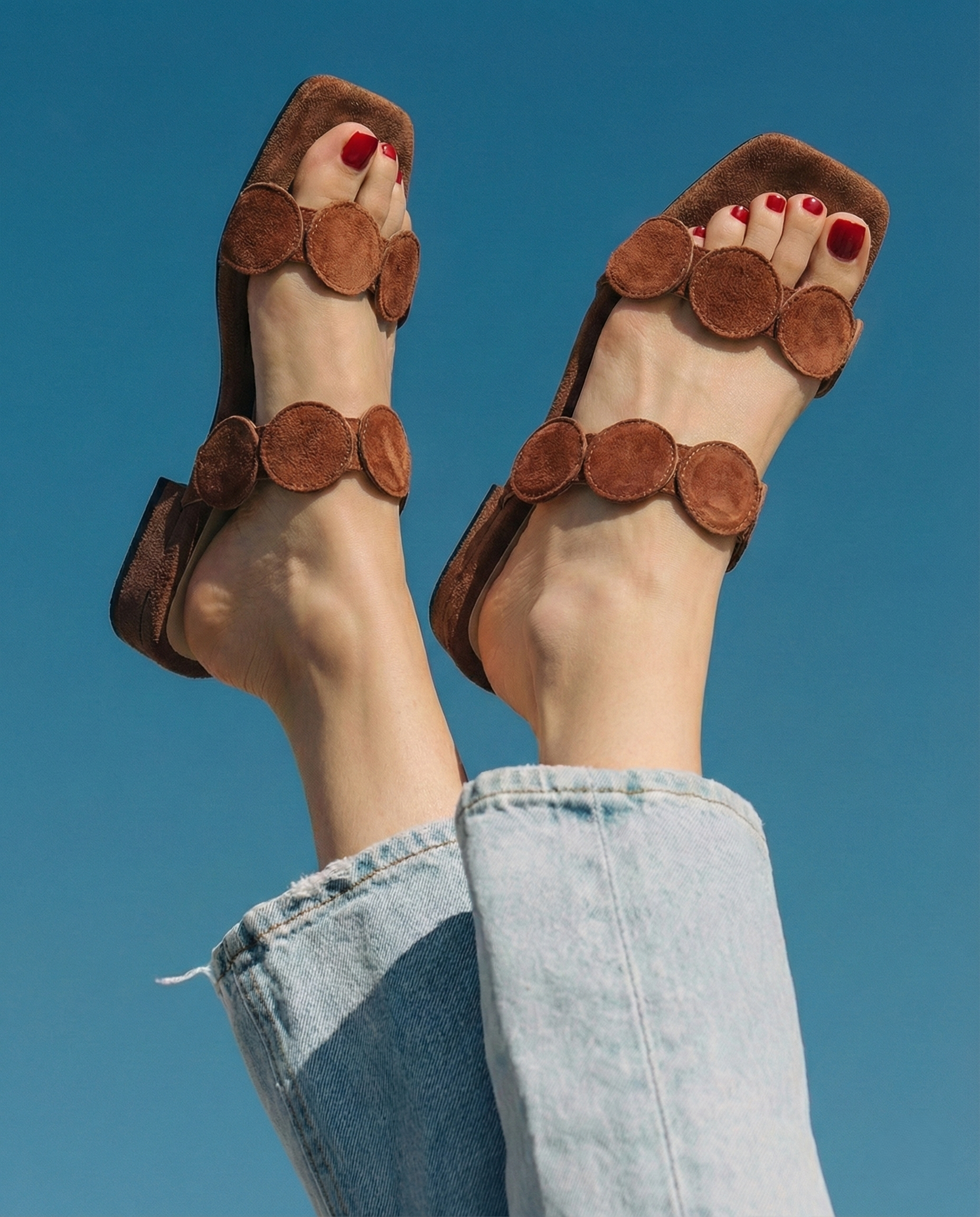Croc-embossed mule with a cushioned footbed, view 9
