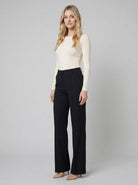High-waisted wide leg trousers with a relaxed fit, view 2