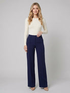 High-waisted wide leg trousers with a relaxed fit, view 6