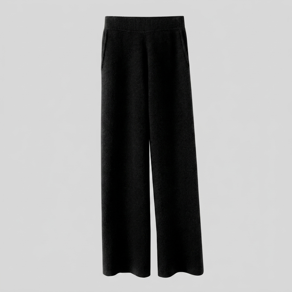 High-waisted brushed soft trousers, view 6
