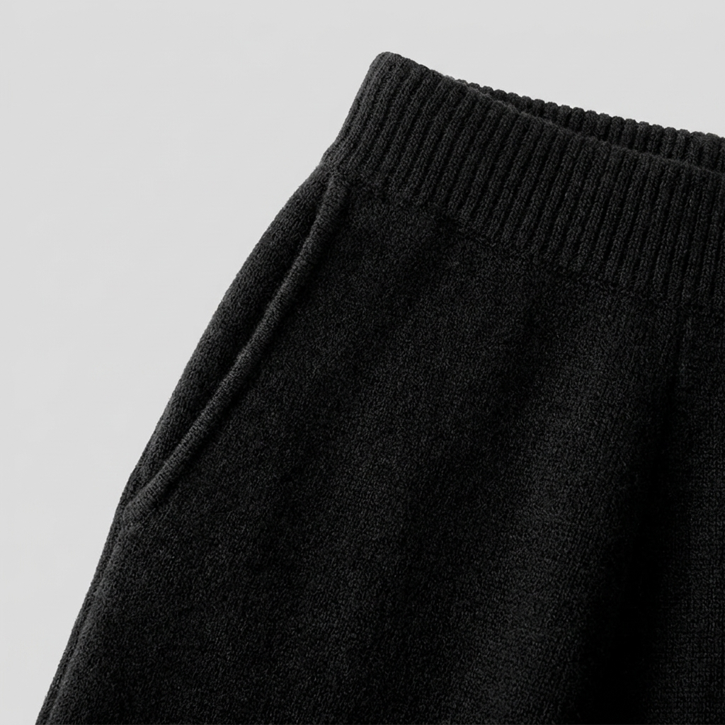 High-waisted brushed soft trousers, view 7